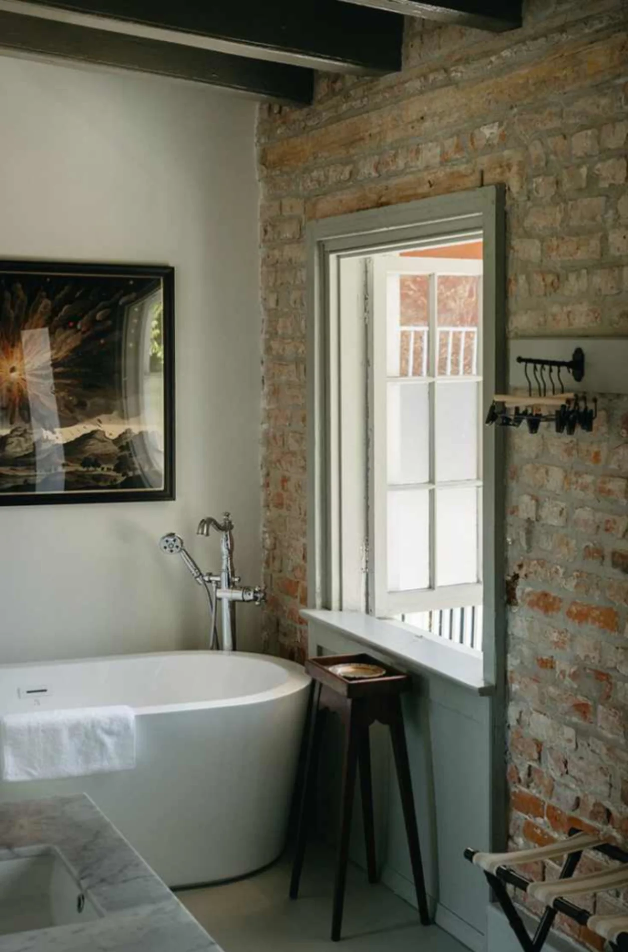 The Celestine boutique hotel in New Orleans bathtub